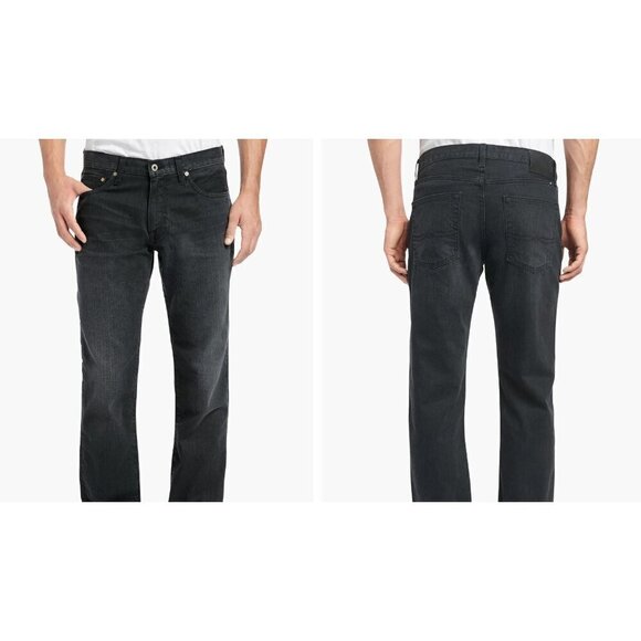 Lucky Brand Other - Lucky Brand 221 Mens Original Straight Fit Cropped Jeans 34x28 Black AN EXC